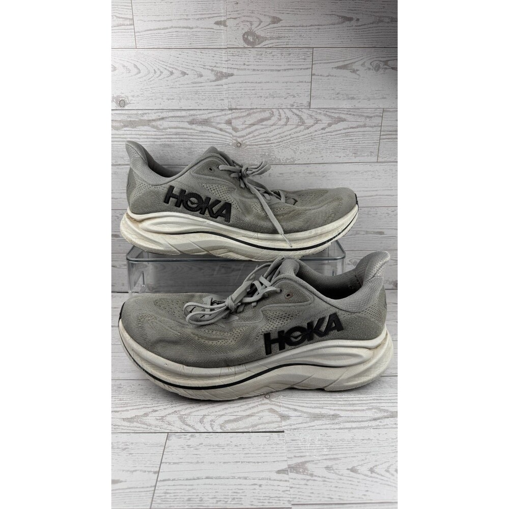 Hoka One One Clifton 10 1162032 GYST Galactic Gray 11.5 2E Men Running Shoes #49